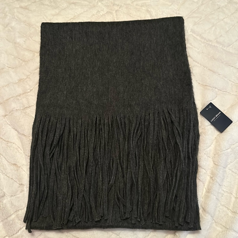 Dark grey, lucky brand, scarf